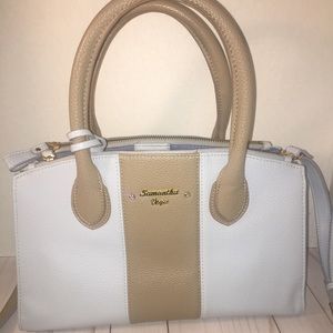 Samantha Vega Thavasa baby blue and tan handbag